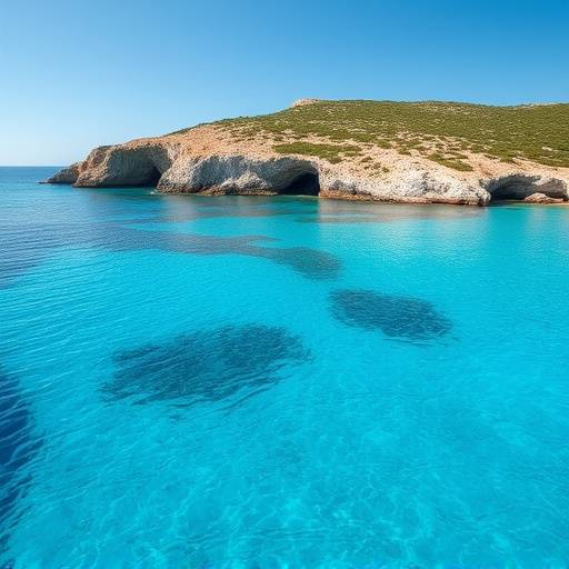 The stunning coastline of Sardinia, with crystal-clear waters and pristine beaches.